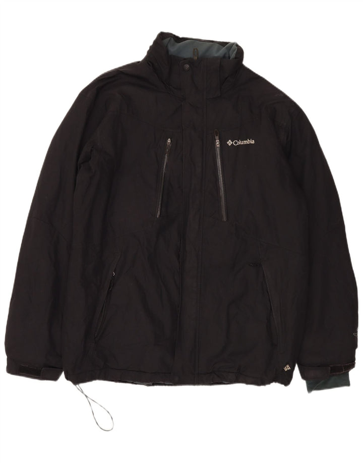 Giacca a vento da uomo Columbia UK 40 Large in nylon nero