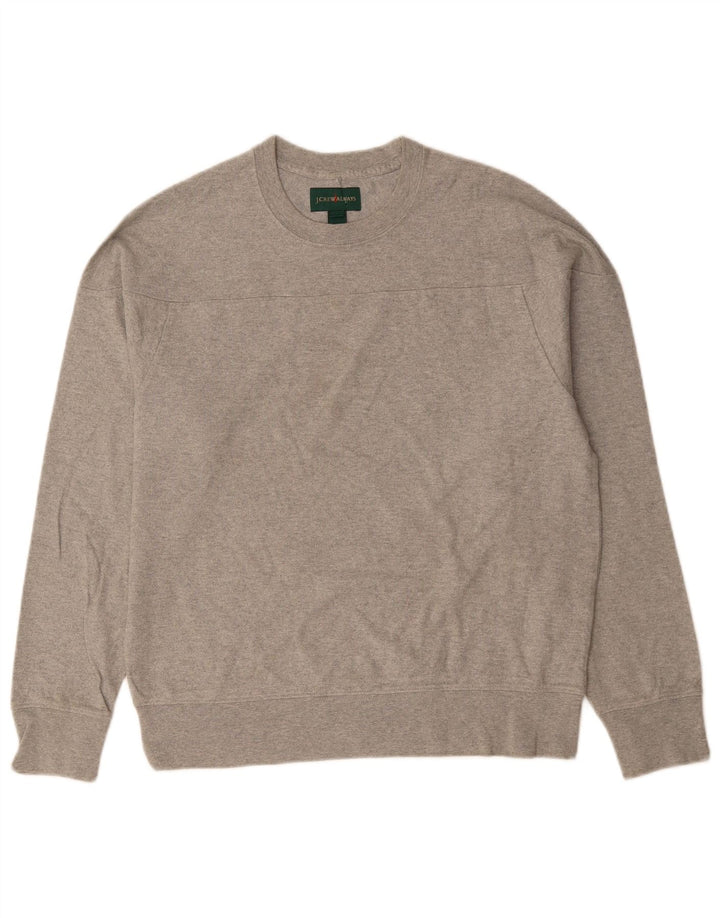 Felpa da uomo J. CREW in cotone grigio medio
