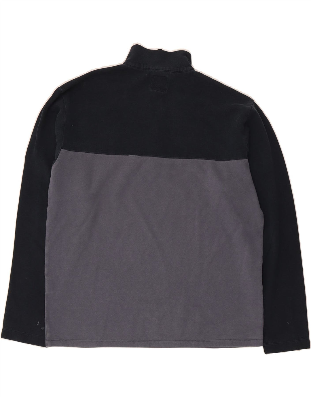 NAUTICA Mens Zip Neck Sweatshirt Jumper Medium Navy Blue Colourblock Vintage Nautica and Second-Hand Nautica from Messina Hembry 