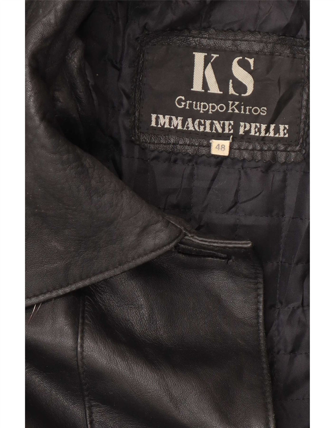 Cappotto oversize in pelle con cappuccio da donna Kiros IT 48 XL Nero