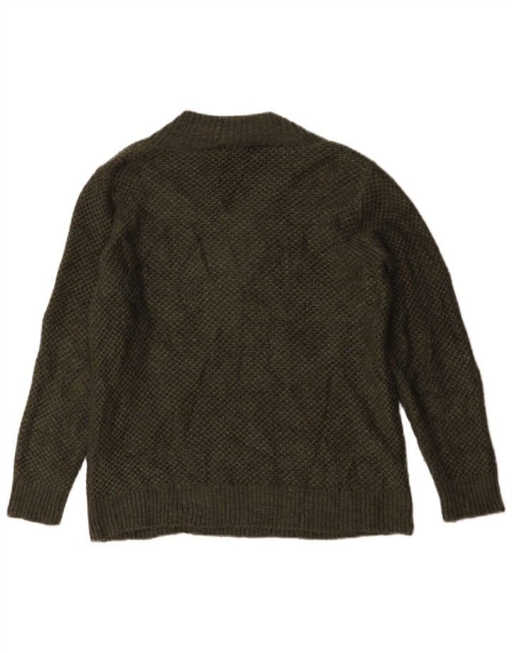 Maglione oversize con scollo a V da donna Marks & Spencer UK 10 piccolo verde