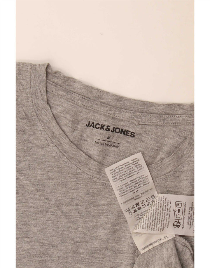 T-shirt da uomo Jack & Jones Top in cotone chiazzato grigio medio