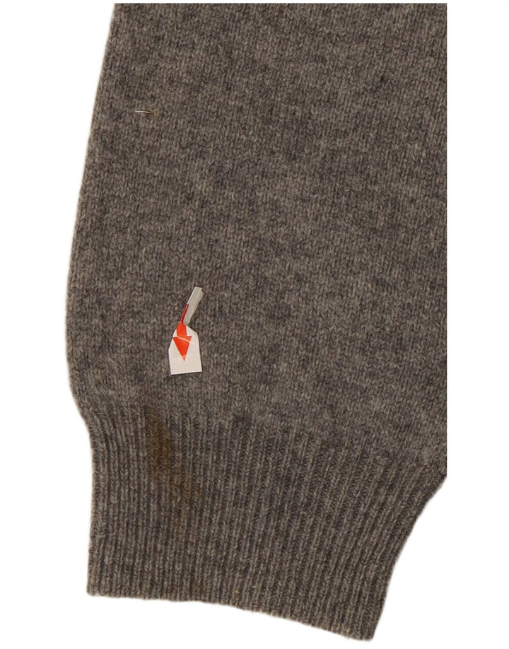 Maglione maglione con scollo a V da uomo Marlboro Classics 2XL lana grigia