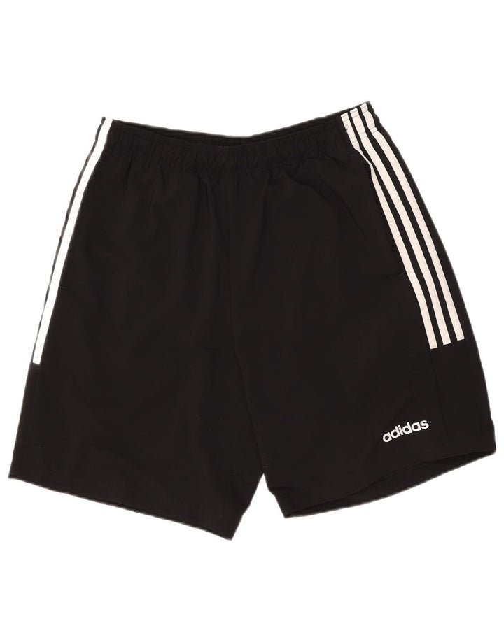 Pantaloncini sportivi da uomo Adidas medi neri in poliestere