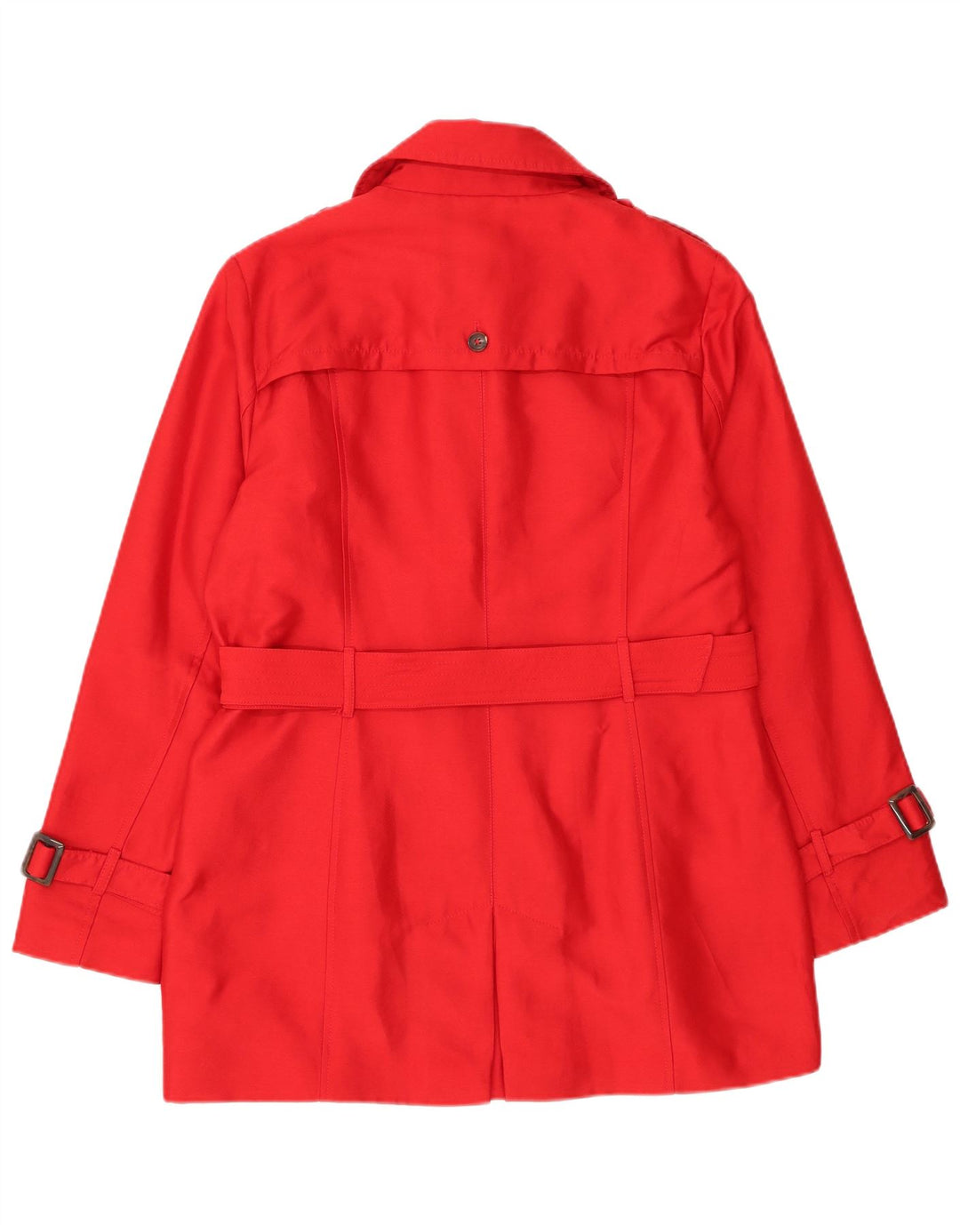 Trench da donna Laura Ashley UK 14 poliestere rosso medio