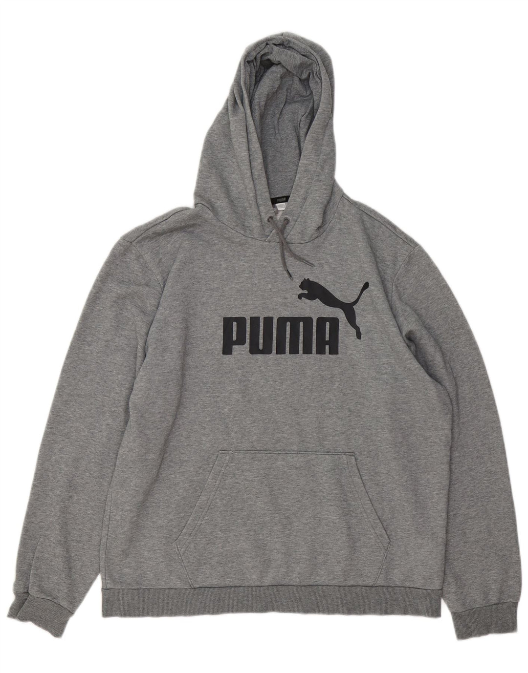 Felpa con cappuccio grafica da uomo PUMA grande in cotone grigio