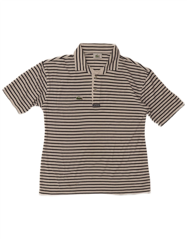 Polo da uomo Lacoste taglia 4 media bianca gessata