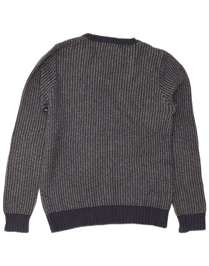 Gant Maglione da uomo girocollo in cotone a righe medie blu navy