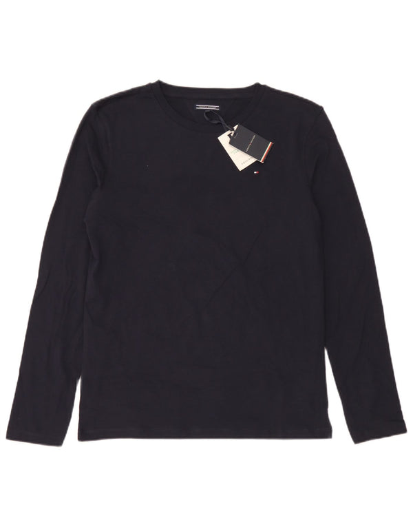 Top Tommy Hilfiger da bambino a manica lunga 15-16 anni in cotone blu navy