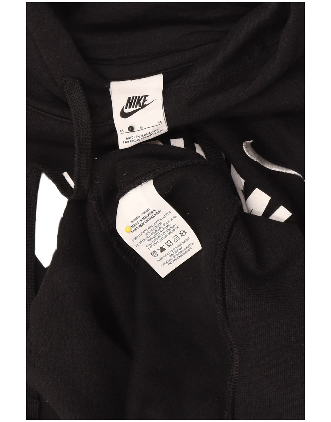 Felpa con cappuccio grafica Nike da uomo in cotone nero medio