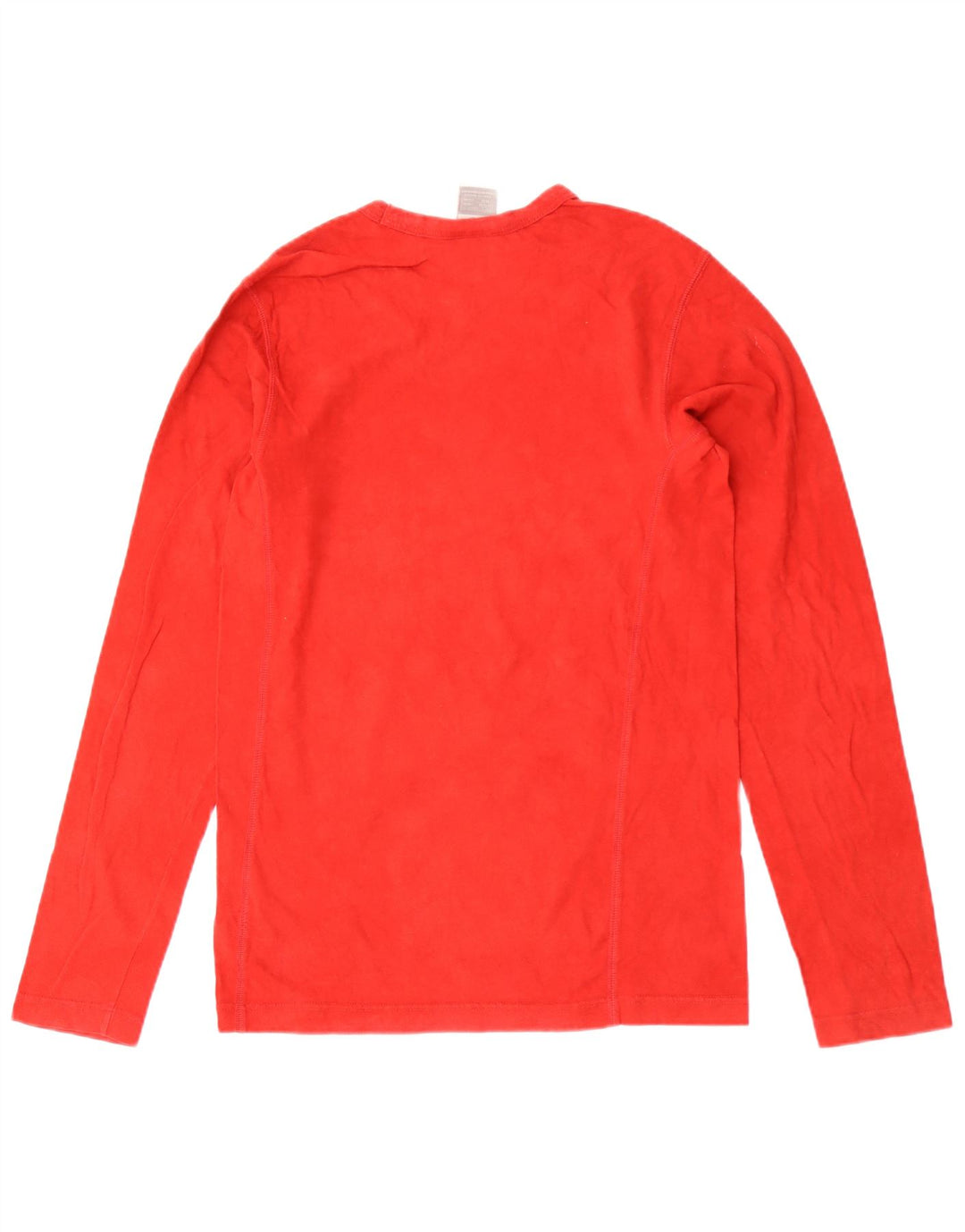 Nike Top Manica Lunga da Uomo UK 36/38 Piccolo Rosso Cotone