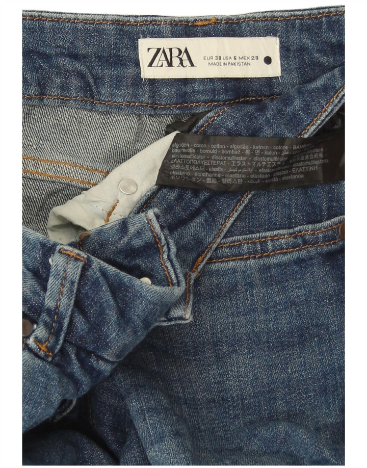 Jeans svasati da donna Zara EU 38 Small W28 L33 cotone blu