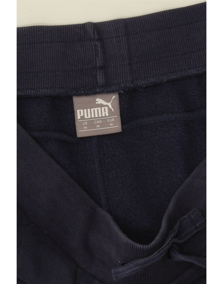 Pantaloni da tuta grafica da uomo Puma Joggers medi in cotone blu navy