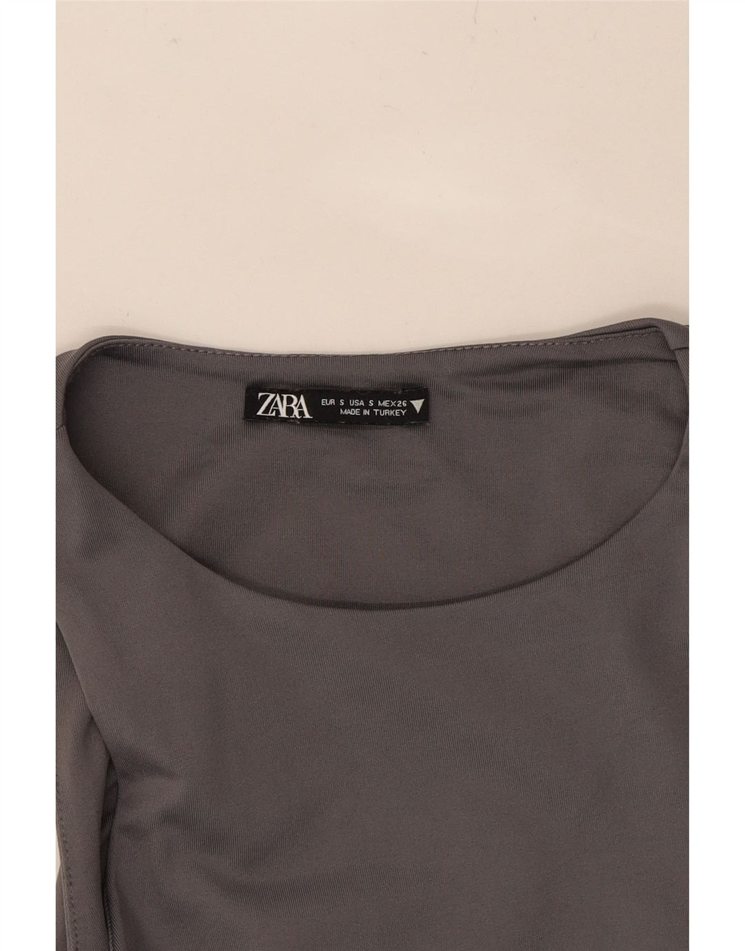 ZARA Womens Sleeveless Bodysuit UK 8 Small Grey Vintage Zara and Second-Hand Zara from Messina Hembry 