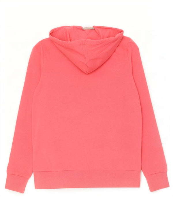 Maglione con cappuccio e zip da donna Marks & Spencer UK 12 Cotone rosa medio