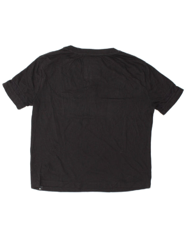 T-shirt grafica corta da donna con vestibilità ampia SUPERDRY UK 10 piccola nera