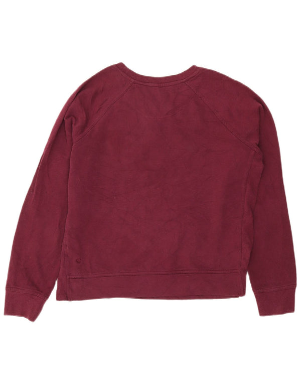 Felpa corta oversize da donna Champion, maglione UK 10 piccolo bordeaux