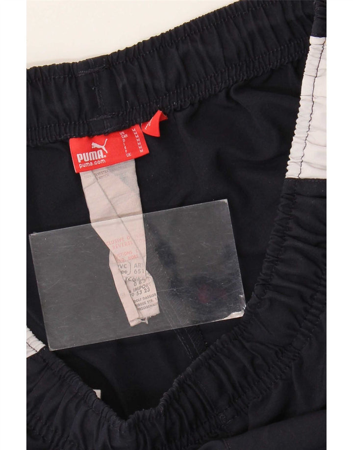 Pantaloncini sportivi da uomo Puma Medium in poliestere color block blu navy