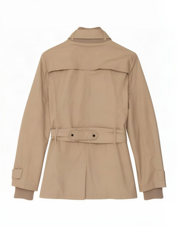 Trench corto da donna Zara UK 14 Cotone beige medio
