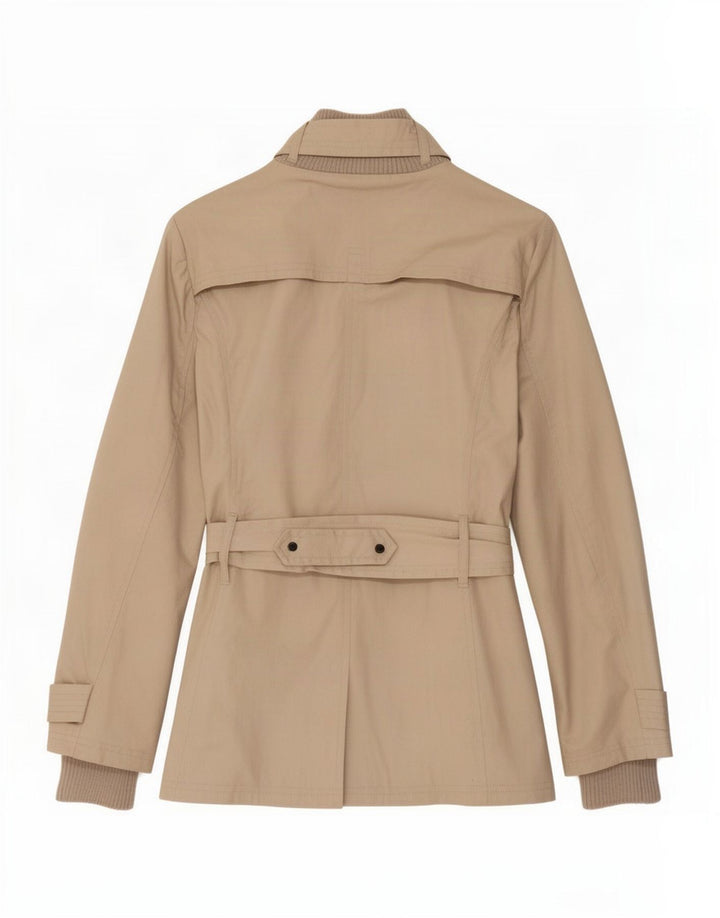 Trench corto da donna Zara UK 14 Cotone beige medio