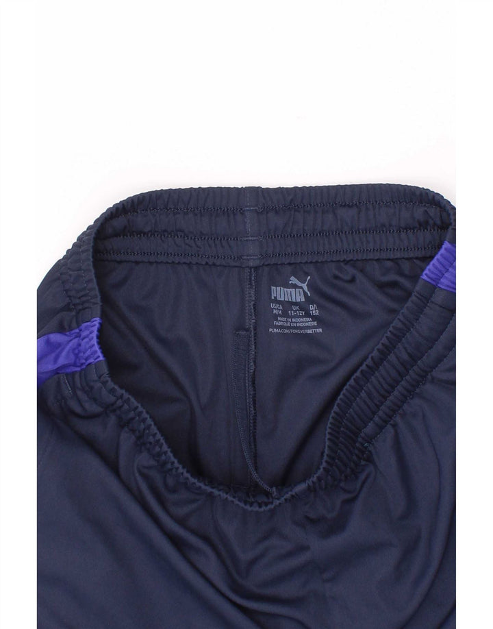 Pantaloncini sportivi Puma da bambino 11-12 anni in poliestere color block blu navy