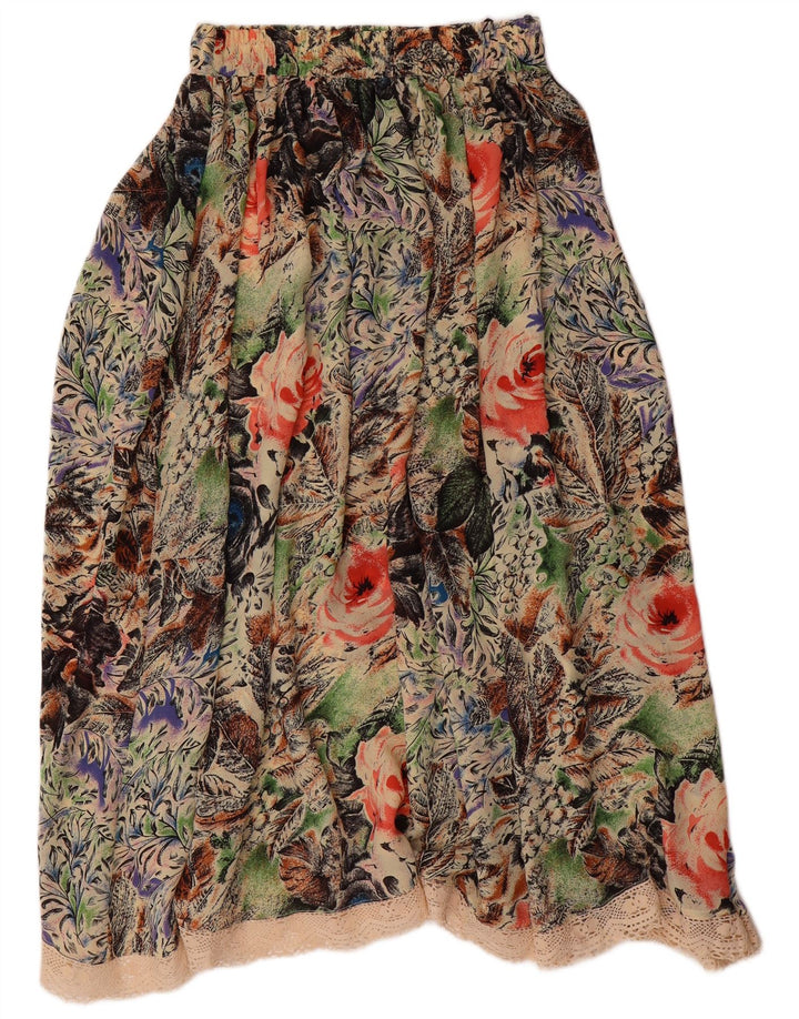 Gonna svasata da donna Betty Barclay UK 14 grande W32 floreale multicolore