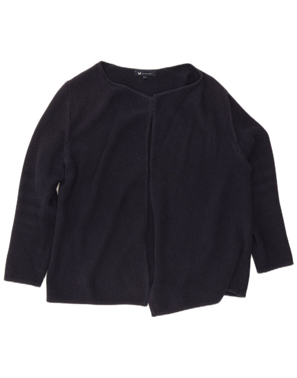 Crew Clothing Maglione cardigan aperto da donna UK 18 XL Cotone blu navy