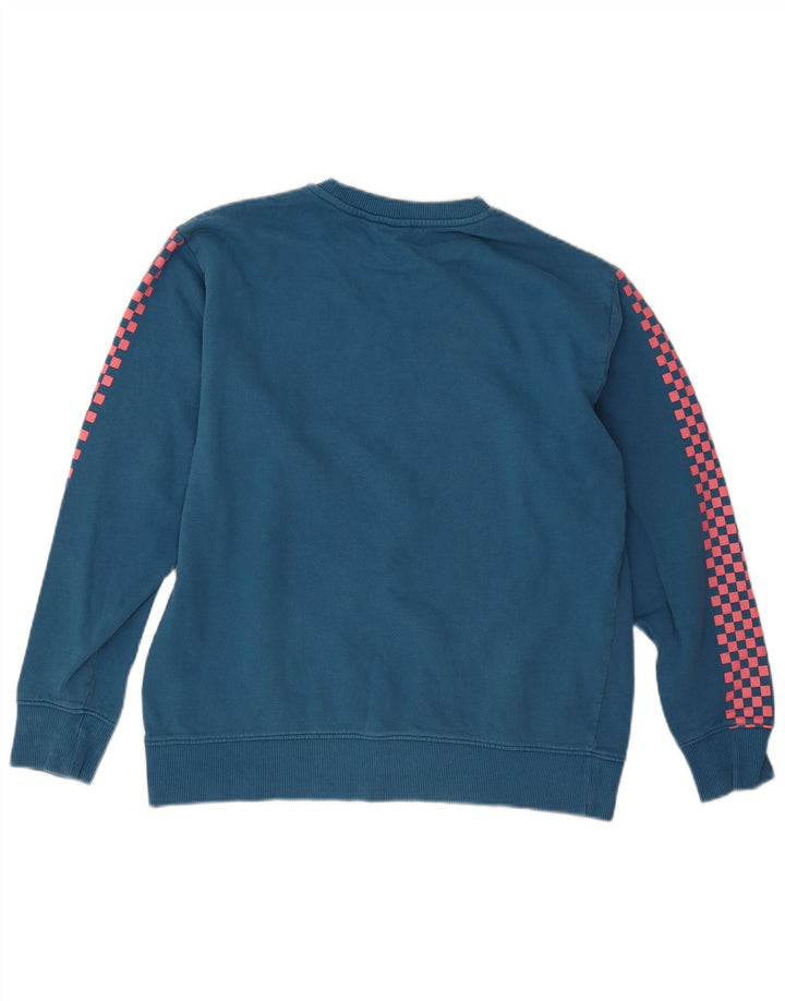 Felpa con grafica da uomo Vans, maglione, cotone blu medio