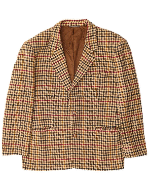 BYBLOS Giacca blazer da uomo a 2 bottoni IT 52 XL Lana pied de poule beige