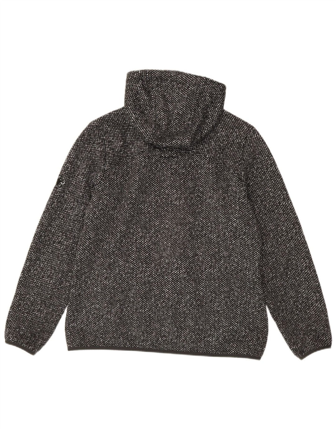 Mammut Felpa con cappuccio e zip da donna UK 18 XL Poliestere grigio a spina di pesce