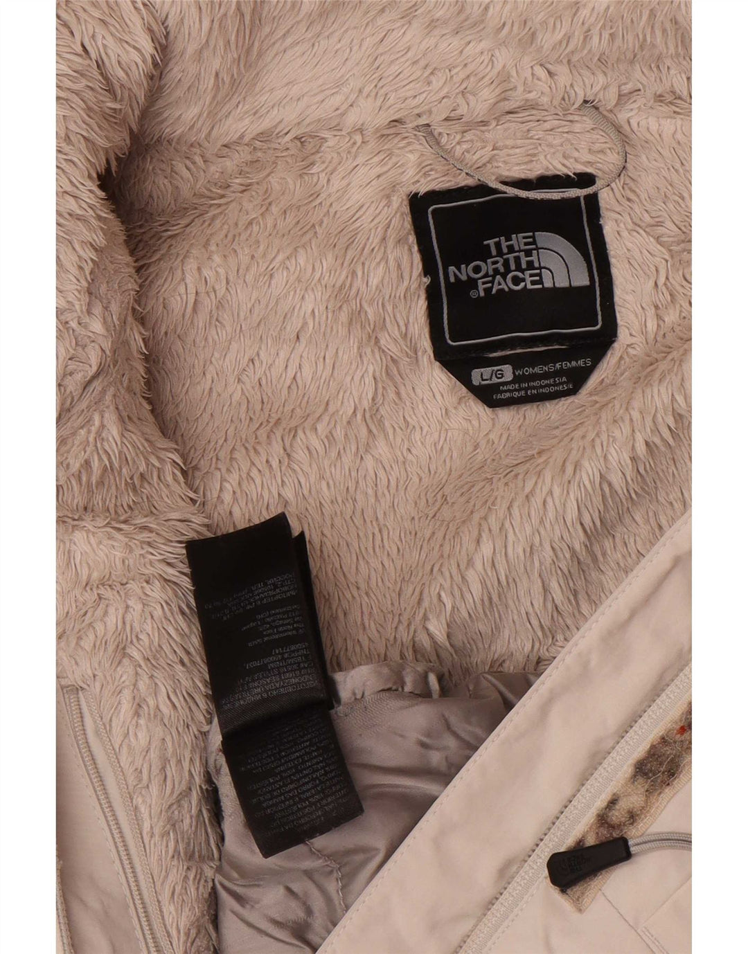 Giacca a vento con cappuccio da donna The North Face UK 16 Large Grigio Poliestere