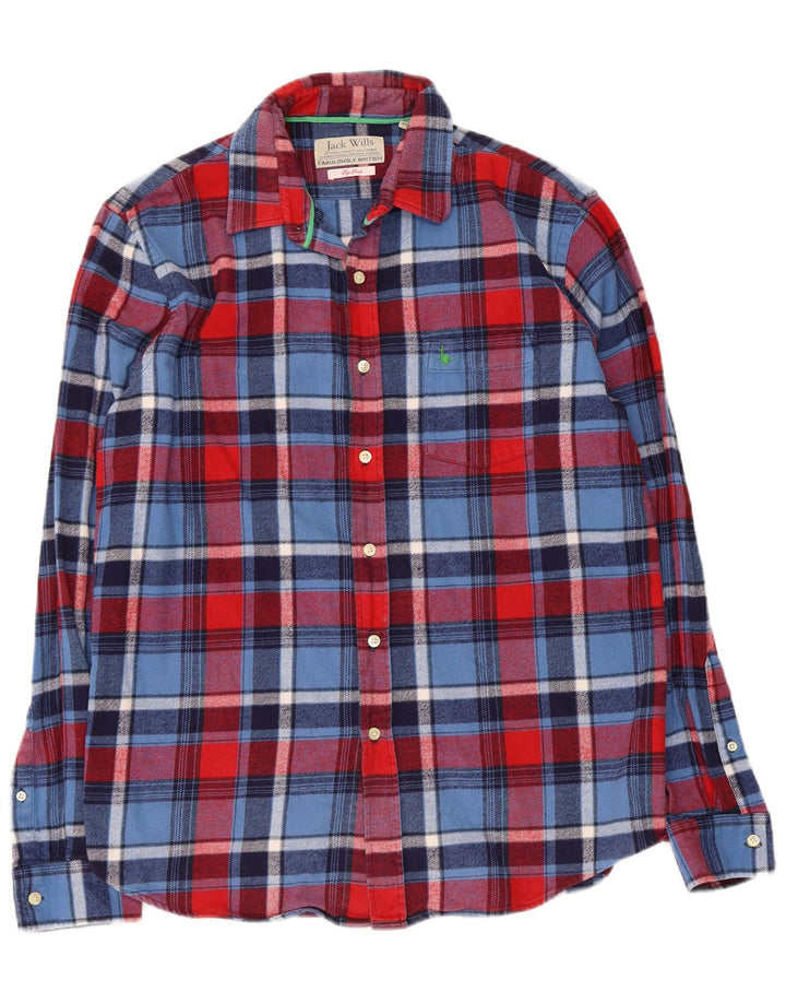 Camicia in flanella da uomo Jack Wills piccola in cotone scozzese multicolore