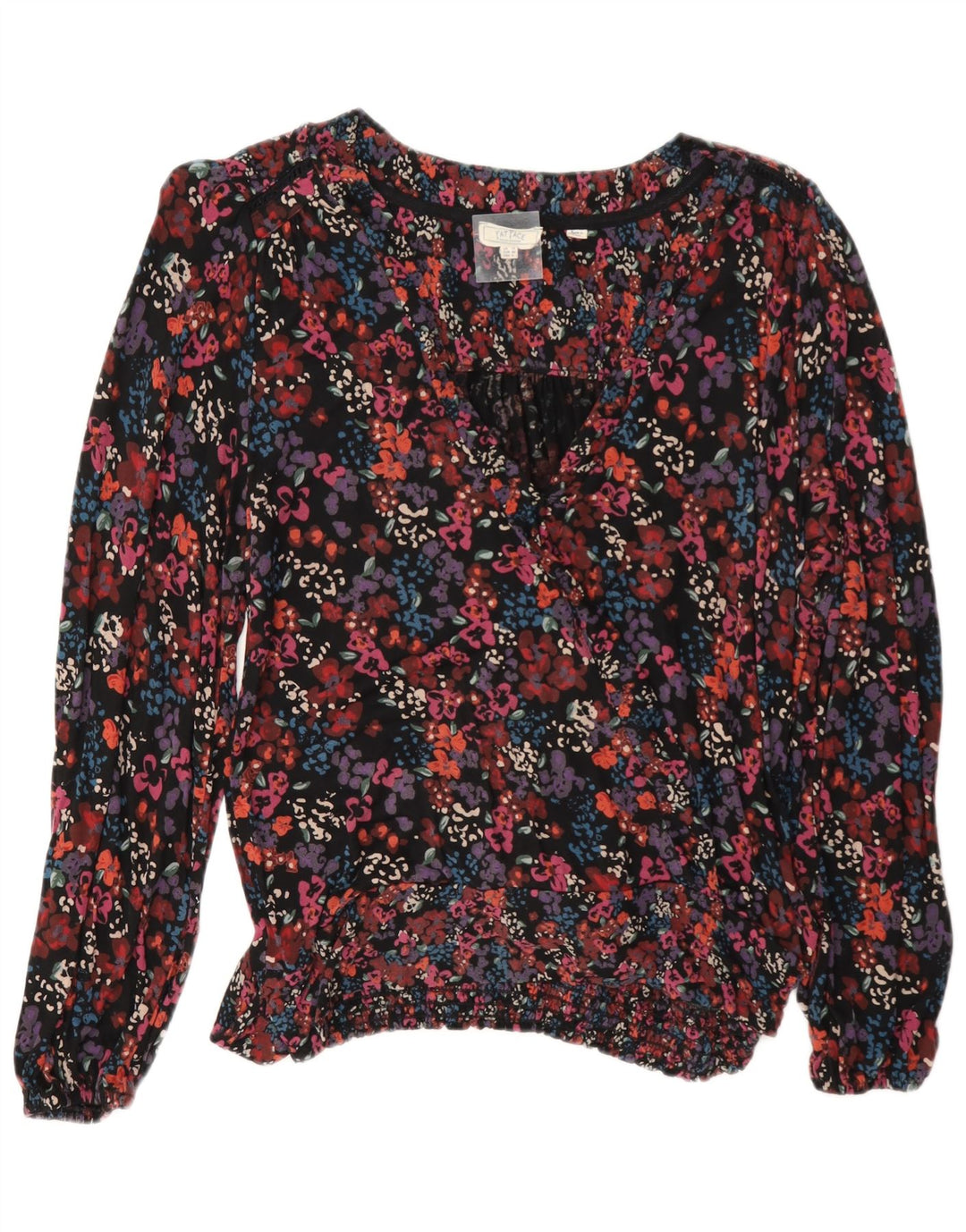 Camicetta a maniche lunghe da donna Fat Face Top UK 12 Medio multicolore floreale