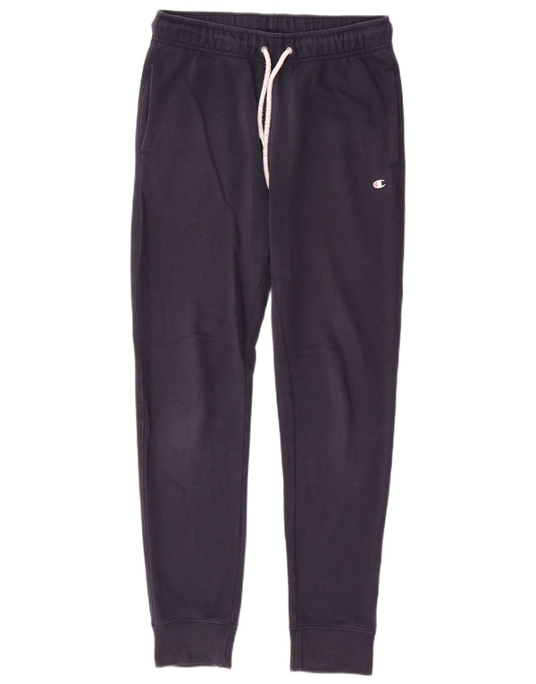 Pantaloni da tuta da uomo Champion Joggers piccoli in cotone blu navy