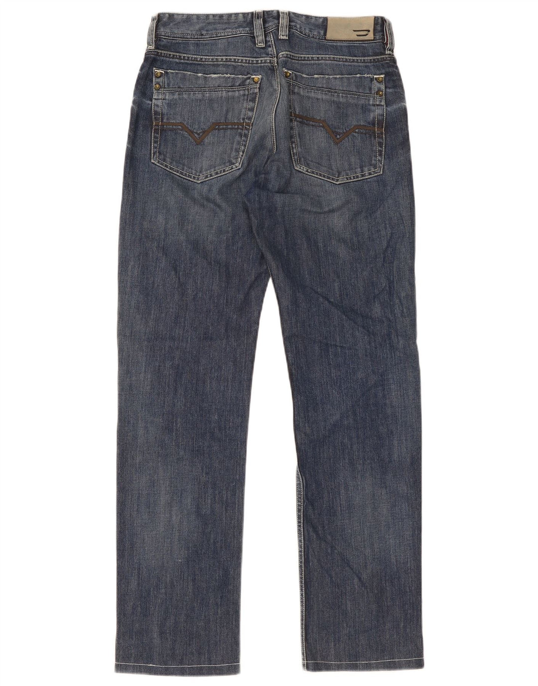 Jeans dritti da uomo Diesel W29 L32 in cotone blu