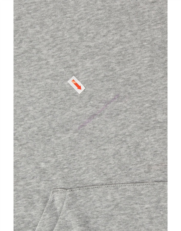 NIKE Mens Hoodie Jumper Small Grey Flecked Cotton