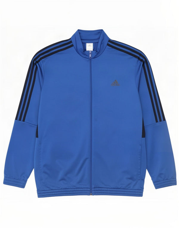 Adidas Giacca da tuta da uomo UK 48/50 XL Blu Colourblock Poliestere