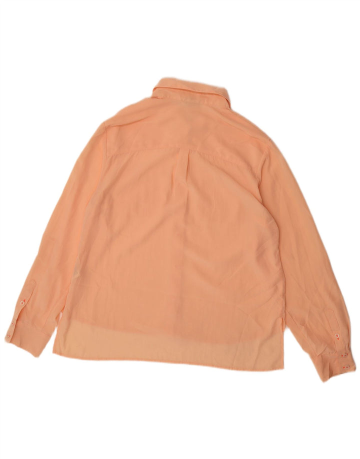 Mossimo Camicia da donna Camicetta UK 16 Large Arancione Poliestere