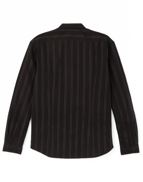 Camicia da uomo Hugo Boss taglia 43/44 XL cotone a righe nere