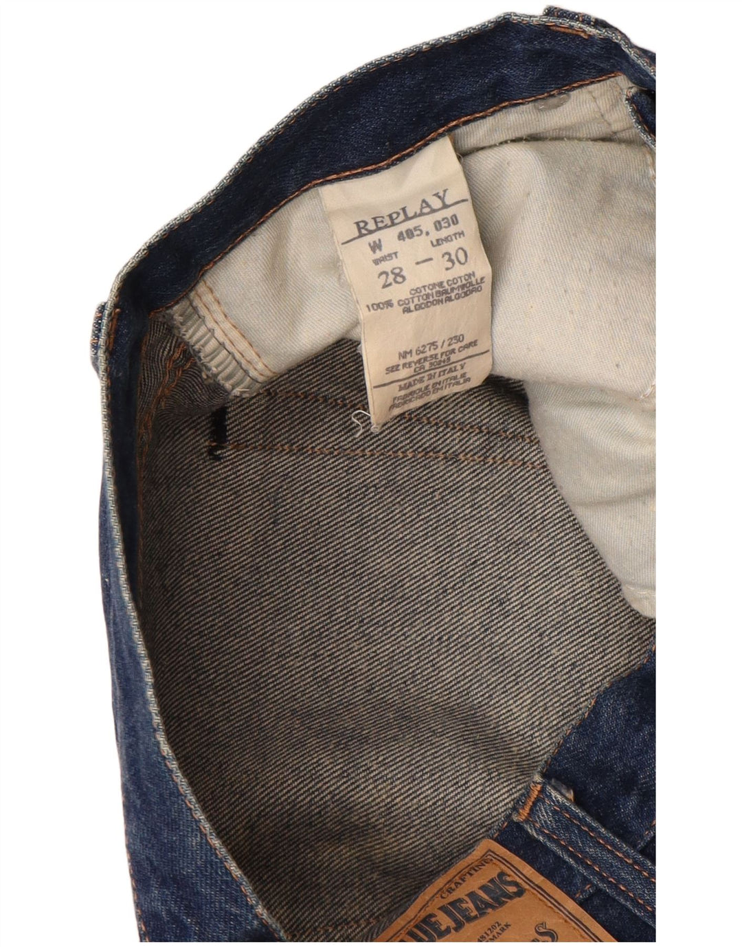 Jeans dritti da donna Replay W28 L30 cotone blu