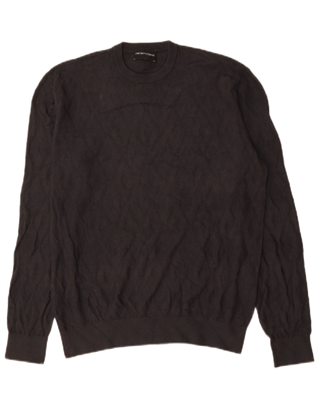 Maglione Uomo Girocollo Emporio Armani in Viscosa Grigio Medio