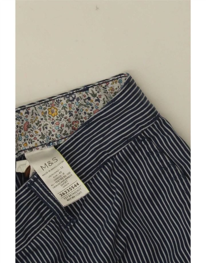 Pantaloni corti da donna Marks & Spencer UK 12 medi W32 L25 Blu navy