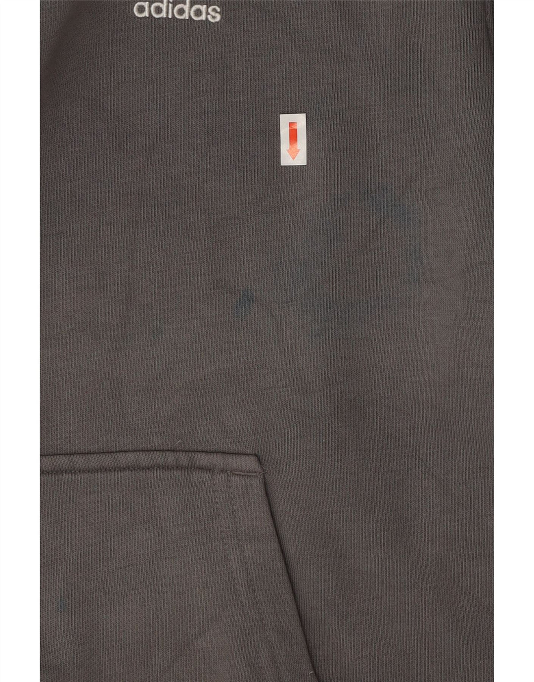 Felpa con cappuccio da uomo Adidas Small in cotone grigio