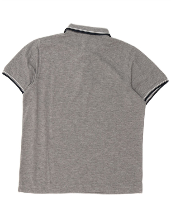 Polo da uomo Lotto in cotone grigio medio