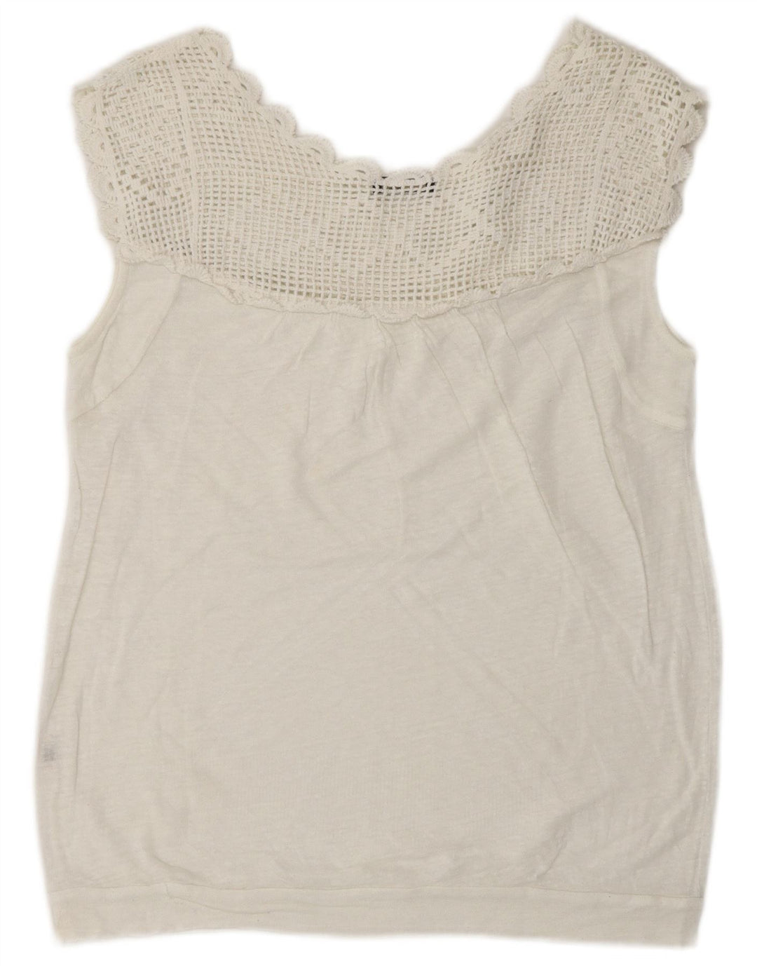 Camicetta senza maniche da donna Massimo Dutti UK 16 Large Bianco
