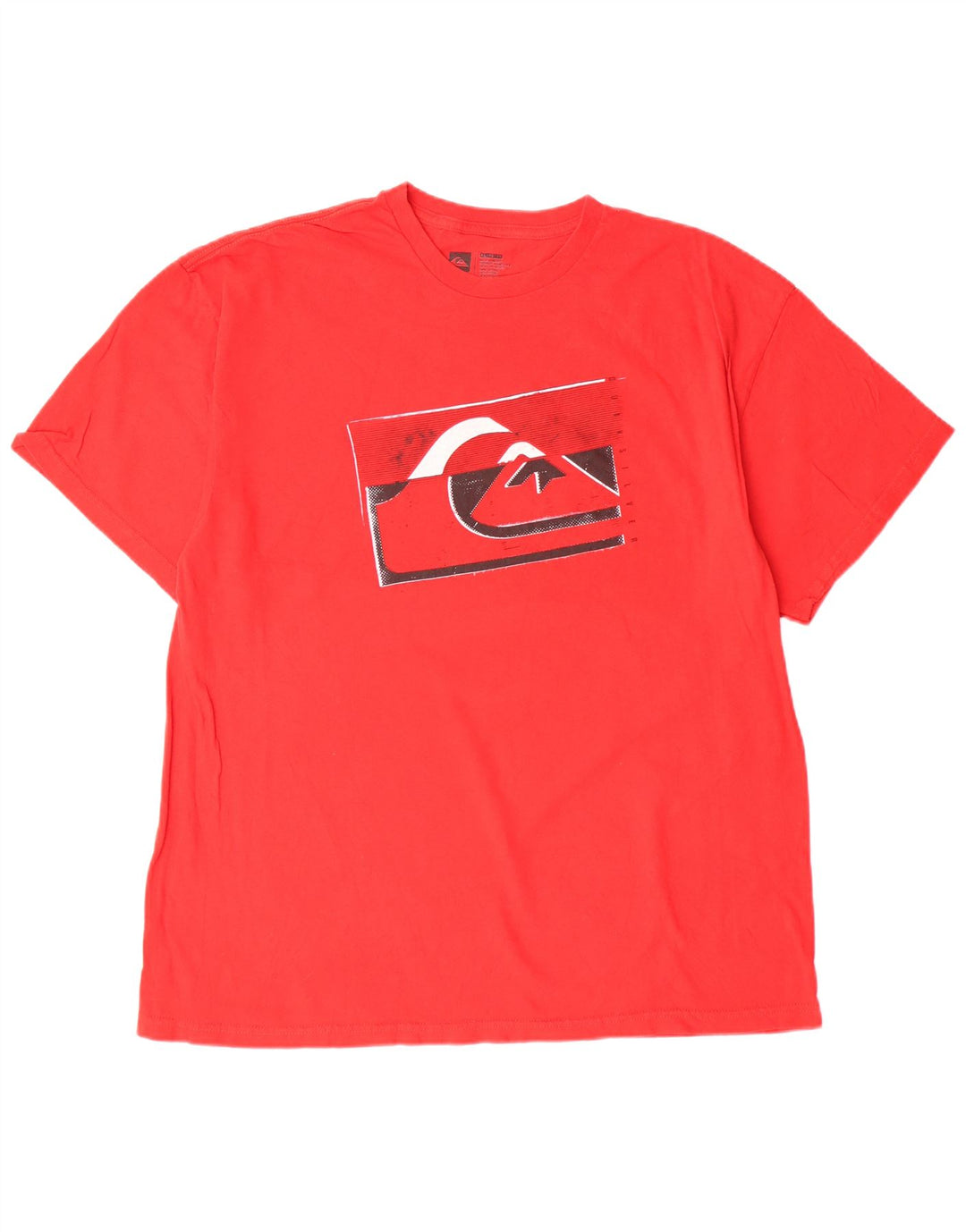 T-shirt grafica da uomo QUIKSILVER Top XL in cotone rosso