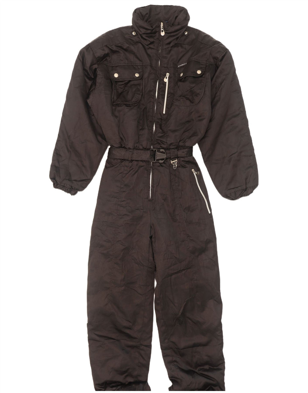 Tuta da sci vintage da donna IT 46 grande nera