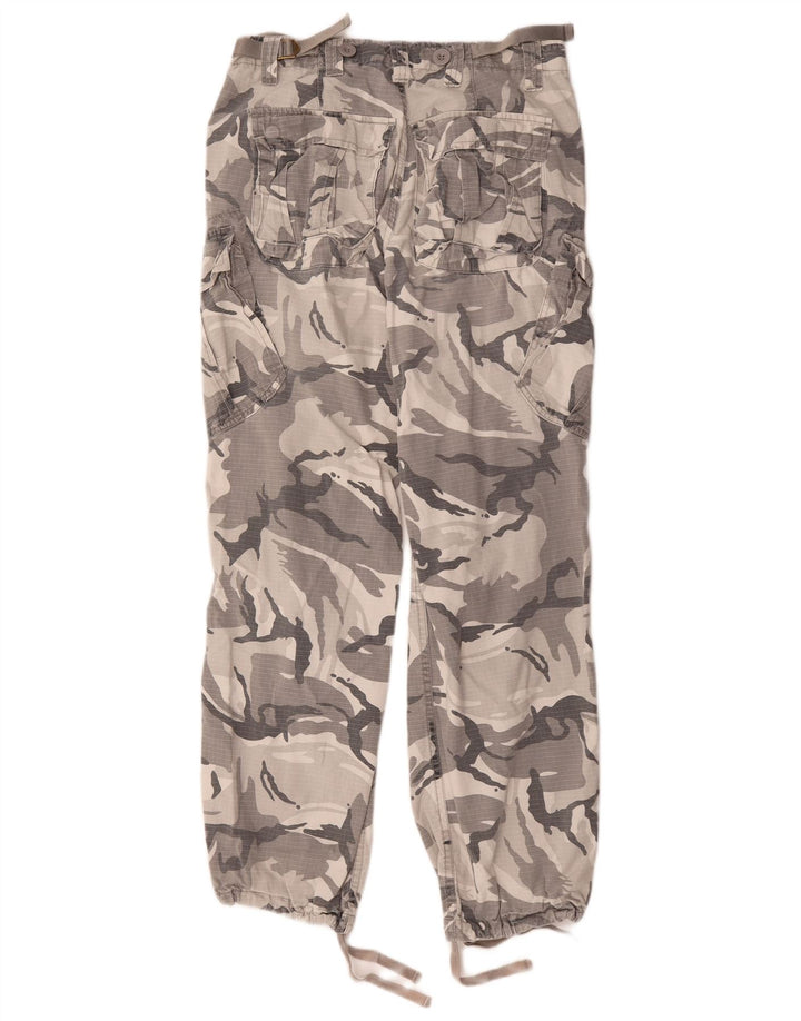 Pantaloni cargo da jogging da uomo Fishbone medi W32 L31 cotone mimetico grigio