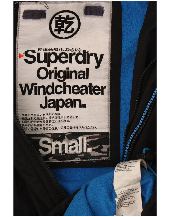 Giacca a vento con cappuccio da donna Superdry Windcheater UK 10 Small Nera