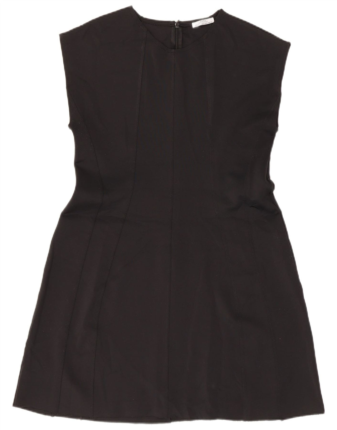 Abito a trapezio senza maniche da donna Zara UK 14 grande poliestere nero
